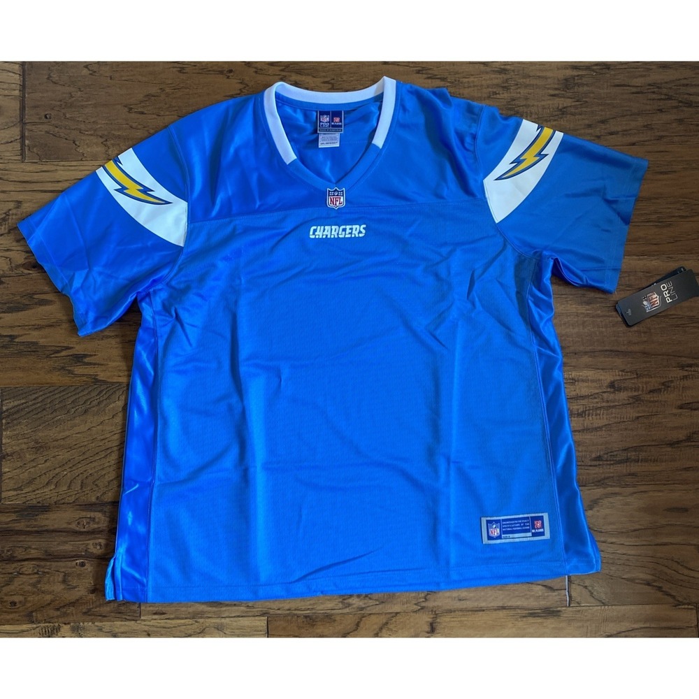 Los Angeles Chargers Women's Blank Jersey‎ Blue Vintage Pro Line NWT Sz 2XL